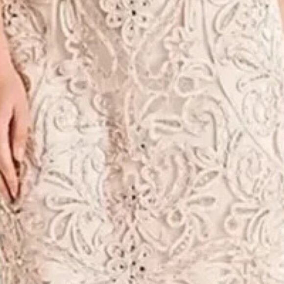 Sue Wong Antique Champagne Mini Cocktail Beaded Dace Dress. Sz 6 - Picture 6 of 6